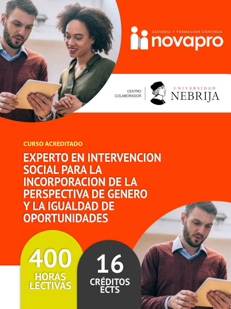 EXPERTO EN INTERVENCION SOCIAL PARA LA INCORPORACION DE LA PERSPECTIVA DE GENERO Y LA IGUALDAD DE OPORTUNIDADES